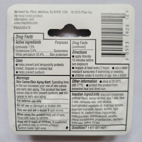 New Chapstick Green Apple Lip Balm Moisturizer Sunscreen SPF Discontinued Sealed - Picture 2 of 7